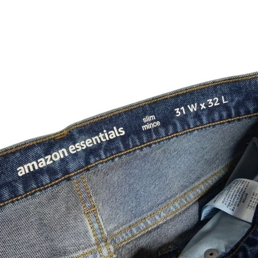 Amazon Essentials Mens Jeans Slim Fit Denim Blue‎ Jeans 31W x 32L